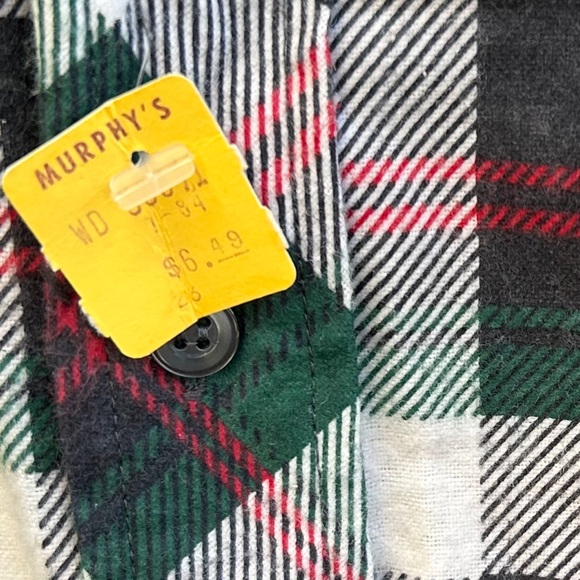 NWT VIP Men’s Long Sleeve Button Down Lightweight Flannel Plaid XL Shirt (1984) - Picture 5 of 5